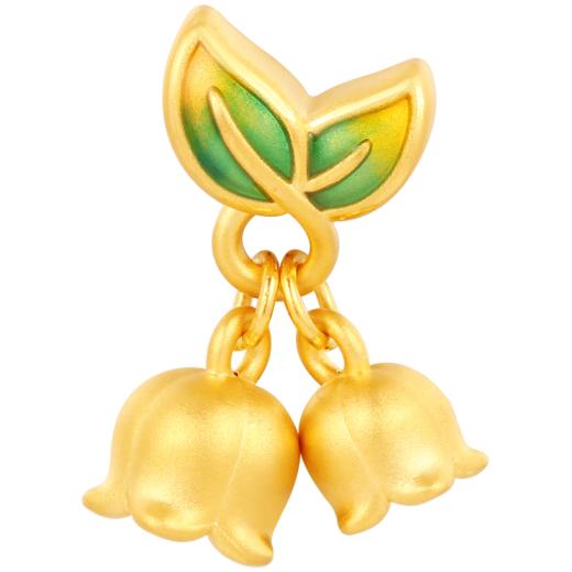 等一朵花开 铃兰-侧耳铃听 黄金足金挂坠吊坠女款转运珠MEMORA诗普琳HP648401 商品图4