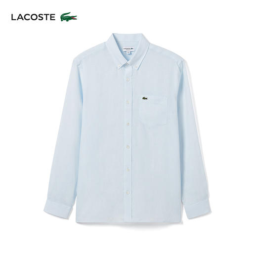 【海南专供价】Lacoste法国鳄鱼男士新款时尚百搭长袖衬衫CH2188-10 商品图0