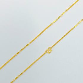 足金999.9 肖邦链间杨桃项链间款项链杂花链(AF030XL00045-1)预售产品下单后不退款不退货不换货不补差价