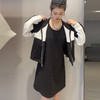 仓发1-1&GD拼色短款长袖外套搭无袖连衣裙套装40205（黑） 春季 401511032105 商品缩略图0