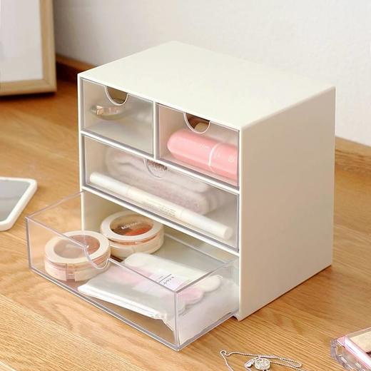 良品抽屉式收纳盒压克力文具饰品整理储物盒零件盒办公室小物品柜 商品图1
