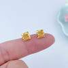 【限时克减128元】足金999 #小方糖 #小红书 (足金999字印)5G黄金仿钻耳钉影底绕线方形小方糖耳钉（配胶塞）(5GES00510)（预售产品下单后不退款不退货不换货不补差价） 商品缩略图2