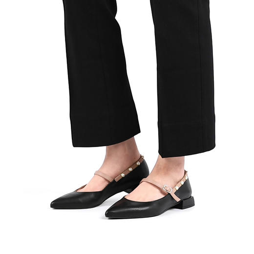 #断码特价37码#西班牙原产优雅舒适经典MaryJane玛丽珍款女款船鞋5704黑色 商品图13