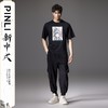 PINLI品立新中式2024夏季新款男士烫钻京剧国潮印花圆领短袖T恤BG242111016 商品缩略图0