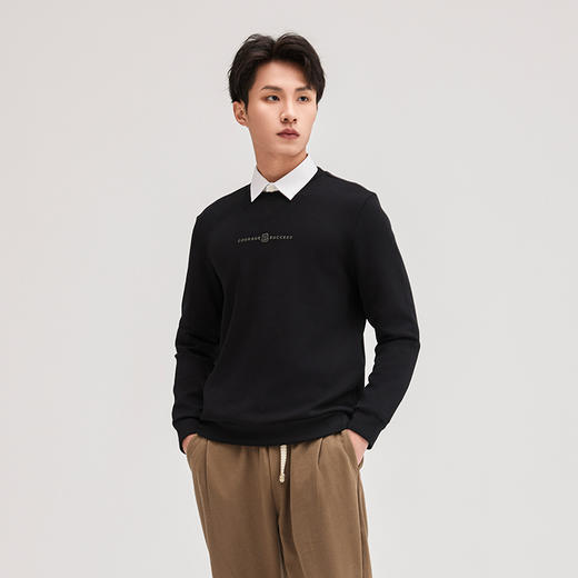 【断码清仓】HX 春秋季圆领卫衣空气层面料Y106410036101/02 商品图1