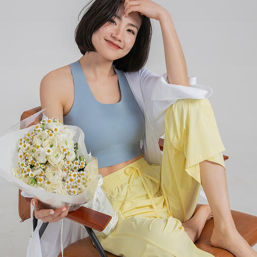 【裸感面料】点胶贴合一片式固定胸垫背心 带透气孔 六色无痕内衣 商品图2