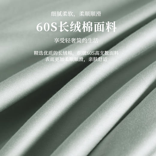 安巢家居  长绒棉床单四件套 简约  AW10241 灰绿 商品图1