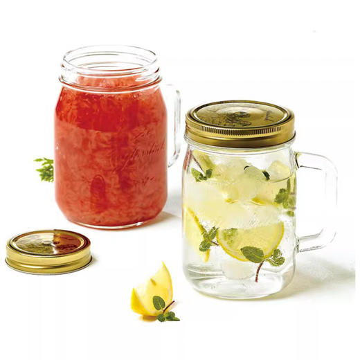 Glasslock进口玻璃早餐水杯密封带盖保鲜罐带把手750ML 商品图0