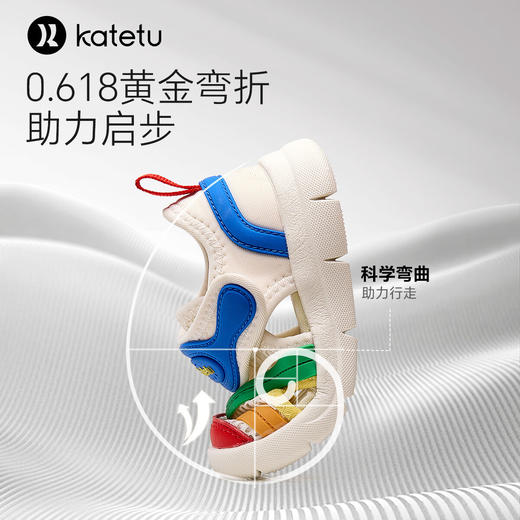卡特兔儿童男童2024夏季防滑毛毛虫学步机能鞋宝宝童鞋凉鞋 商品图2