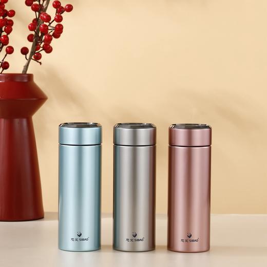 思宝双龙A7/8新品真空保温杯便携车载礼盒包装内置茶隔 商品图3