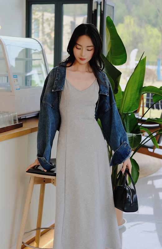 【门店同款】ENJOY春季松驰美学-牛仔吊带裙两件套 157048651 商品图3