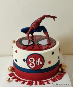 【臻品系列】---半翻糖装饰【蜘蛛侠】蛋糕
