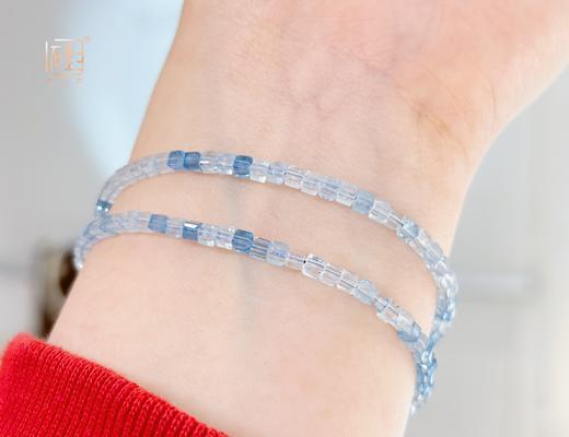 天然海蓝宝糖块手链 商品图3