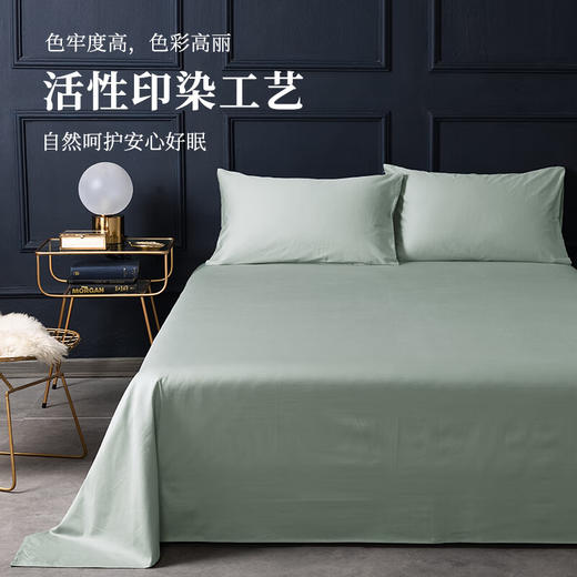 安巢家居  长绒棉床单四件套 简约  AW10241 灰绿 商品图3