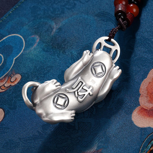 子佩集S999银【万事亨通】手把件【SBJ348-1】貔貅纯银2403 商品图3