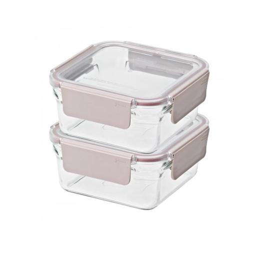 ORRT-102 glasslock玻璃正方保鲜盒1020ml（粉色） 商品图1