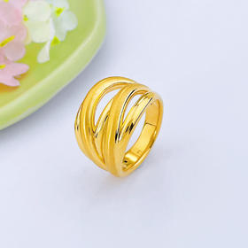 【限时克减150元】足金 【精品】无氰5D固口个性不规则多层缠绕女戒(AR5DJZ00007)（预售产品下单后不退款不退货不换货不补差（预售产品下单后不退款不退货不换货不补差