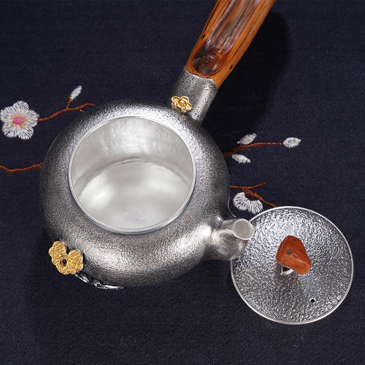 子佩集S999银+崖柏【岁岁如意】小茶壶【TG0014】2403 商品图4