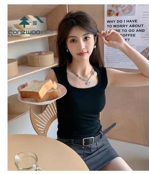 2025春新款- 松植屋加宽肩带遮副乳背心-自带胸垫无痕贴身托胸聚拢 宽肩带设计，防溜肩无束缚，稳定防滑 商品图3