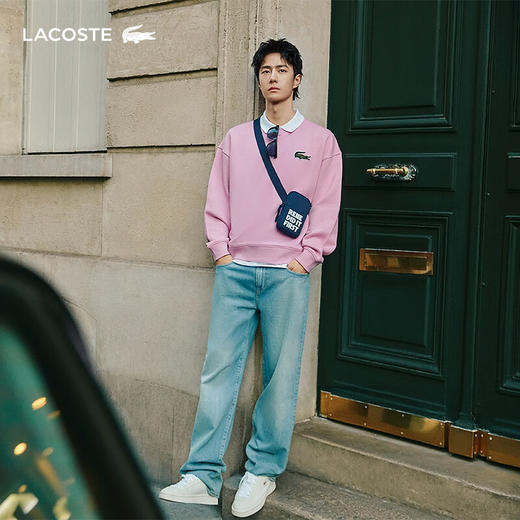 【海南专供价】Lacoste【王一博同款】法国鳄鱼男装新款休闲直筒长裤HH2321-10 商品图0