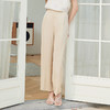 玳莎19姆米弹力双乔宽松真丝直筒裤2024春季新款桑蚕丝透气薄款简约百搭休闲裤  EB36306 商品缩略图1