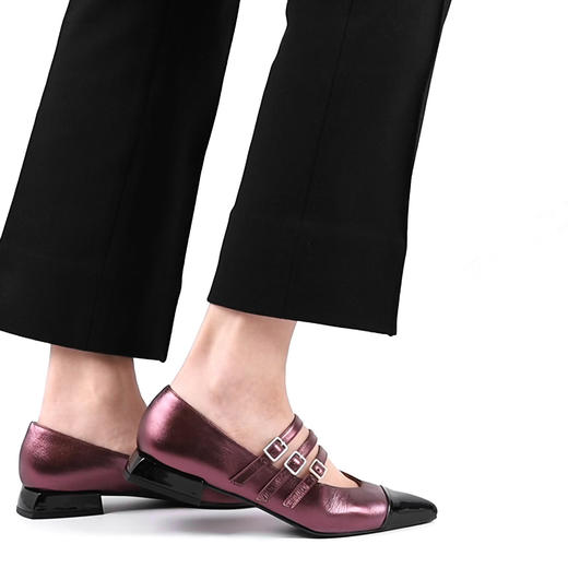 #限时特价#西班牙原产优雅舒适经典MaryJane玛丽珍款女款船鞋5702珠光玫瑰粉 商品图9