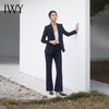 IWY/春季新款藏青色西装套装高端休闲宽松西服商务职场一粒扣裤装C14116+P34116 商品缩略图1