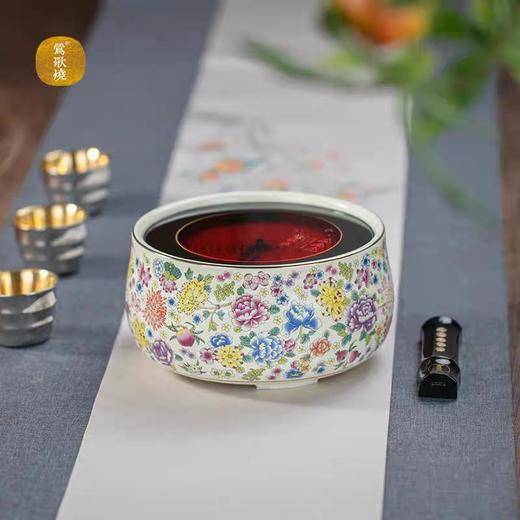 莺歌烧 万花竞春电陶炉家用煮茶茶炉泡茶煮茶器 商品图2