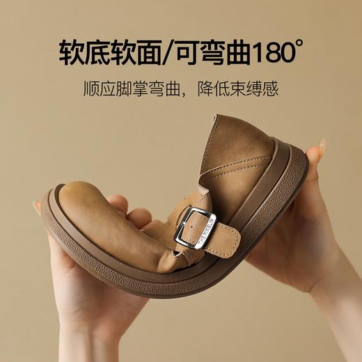 ZHR则则勃肯鞋女2024春季新款百搭一脚蹬懒人鞋轻便防滑平底单鞋 商品图9