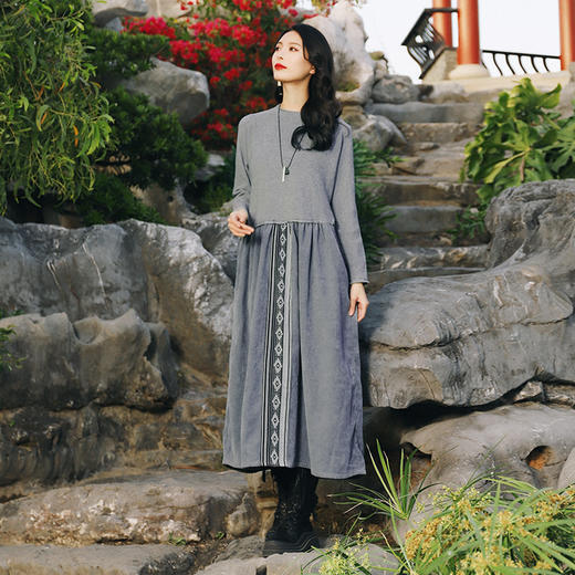 醉兰亭拼接连衣裙 |杨丽萍老师同款 | 现货加急发 商品图5