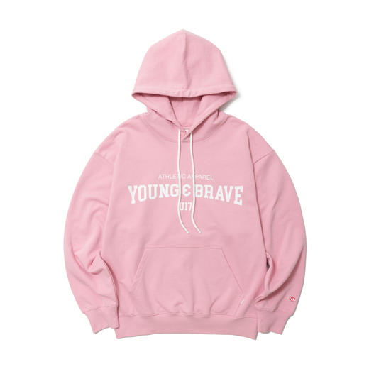 U17 Slogan 印花帽衫 粉色 商品图0