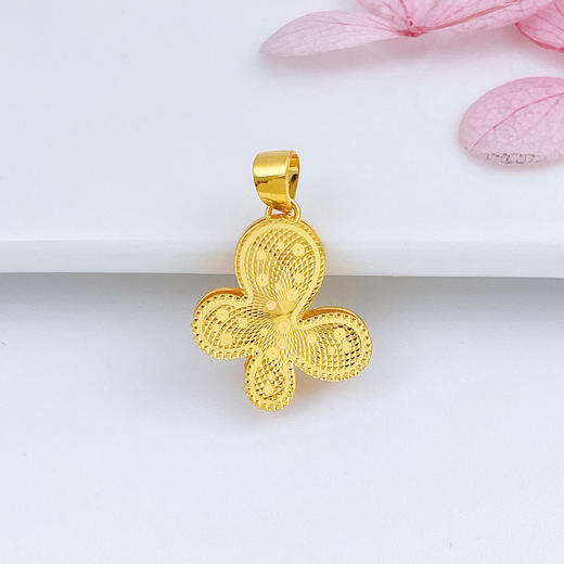 【限时7.5折】【定价黄金】足金999 #九紫离火 (足金999字印)5G黄金镂空七彩影底蝴蝶吊坠(5GDZ00448)（预售产品下单后不退款不退货不换货不补差（预售产品下单后不退款不退货不换货不补差 商品图2