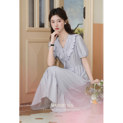 【65折秒杀】鹿向南《夏日画廊》法式温柔连衣裙夏季L35216 商品图2
