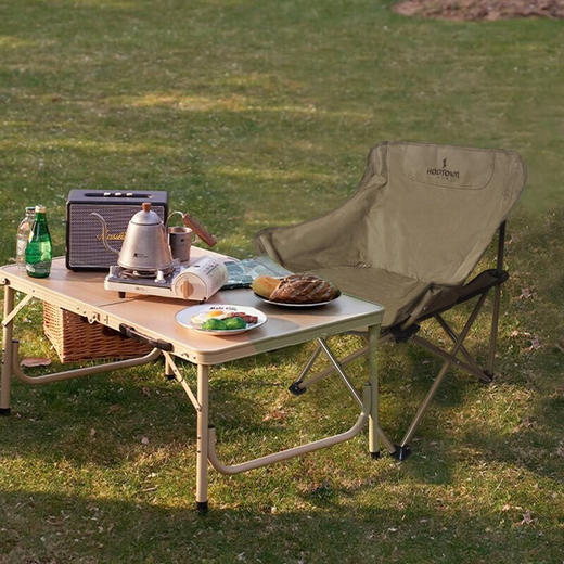 何大屋（Hodtown）户外折叠椅  露营月亮椅HDW1700黄色/绿色 商品图3