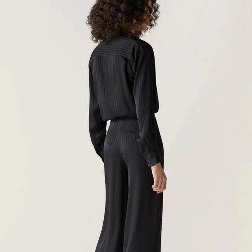 【à perles】LP 气场全开竖条纹纯真丝衬衣阔腿裤套装【特价清仓不退不换】 商品图1