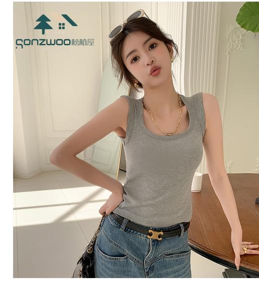 2025春新款- 松植屋加宽肩带遮副乳背心-自带胸垫无痕贴身托胸聚拢 宽肩带设计，防溜肩无束缚，稳定防滑 商品图1