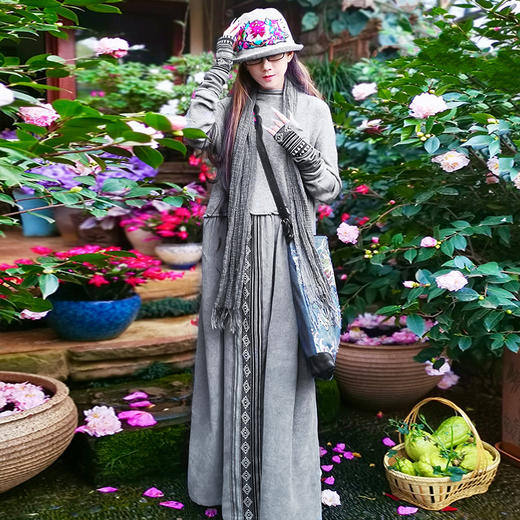 醉兰亭拼接连衣裙 |杨丽萍老师同款 | 现货加急发 商品图1