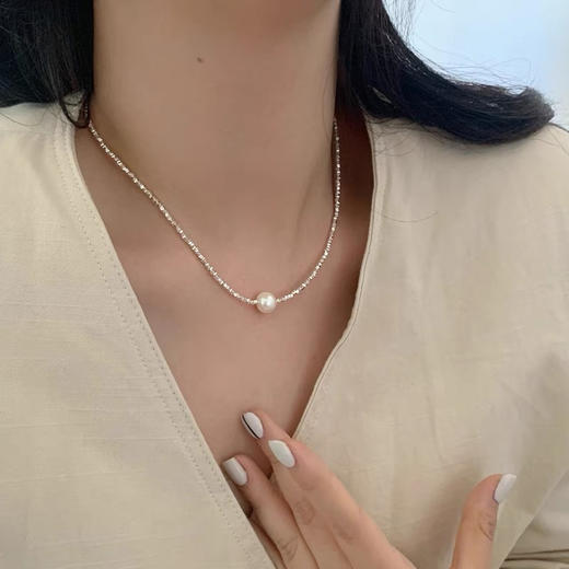 年后发！碎银子系列首饰！施华洛珍珠+925银！组合入！配套真的很绝很精致！！超费手工的碎银子，性价比超高~ 项链、手链都有首饰品 商品图7