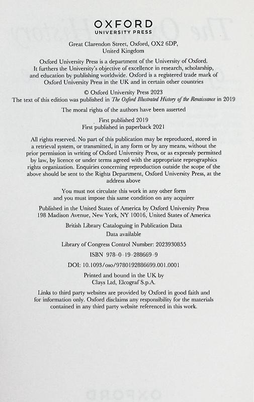 预售 【中商原版】牛津文艺复兴史 The Oxford History of the Renaissance 英文原版 Gordon Campbell 文艺复兴 历史 商品图8