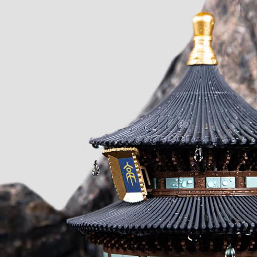 ONEBOT 千年榫国潮营造积木 重檐亭 商品图3