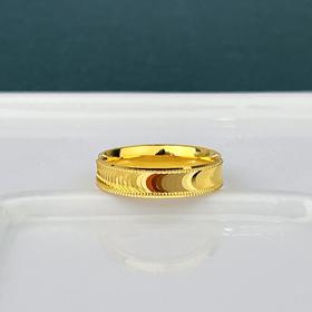 【限时克减150元】足金999.9 #小红书 亮镜金鱼鳞戒空心固口圈戒猫眼圈戒（面宽约3.5-4mm）(AF060JZ00013)（预售产品下单后不退款不退货不换货不补差价