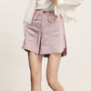 谜底A型短裤女2024年夏季新品通勤风百搭透气纯色直筒裤242MK0709 商品缩略图3