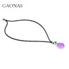 GAONAS 925银合成锆石耳饰 紫气东来 紫色蛋形项链（仿真）10399XPR 商品缩略图2