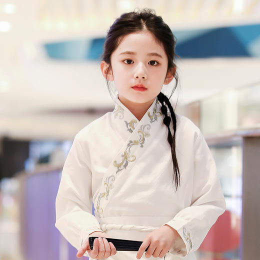汉服女童2024新款春秋季女孩唐制古风妆花织锦高级超仙马面裙 商品图6