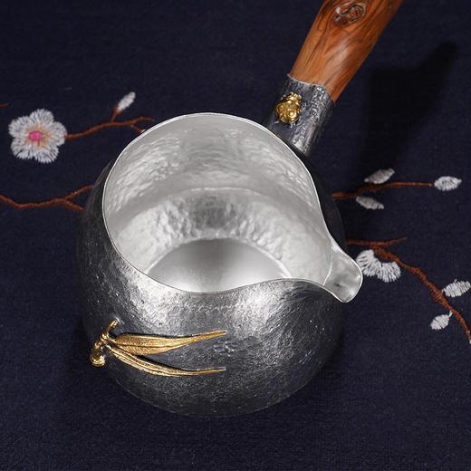 子佩集S999银+崖柏【竹香入梦】提梁壶小茶壶公道杯摆件套装【TG003】【TG005】【TG006】2403 商品图13