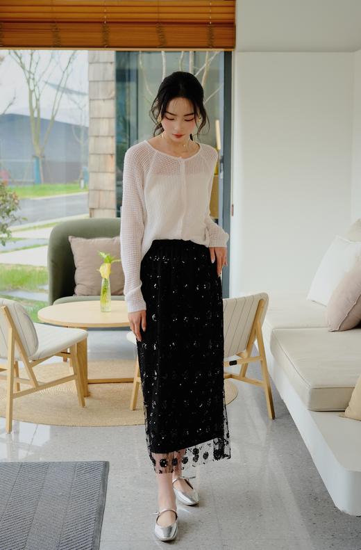 【门店同款】ENJOY春季松驰美学-镂空针织开衫 156997177 商品图3