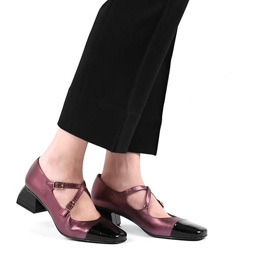 #限时特价#西班牙原产优雅舒适时尚经典MaryJane玛丽珍款女时装鞋5980珠光玫瑰粉 商品图9