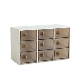 良品抽屉式收纳盒压克力文具饰品整理储物盒零件盒办公室小物品柜