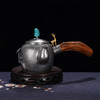 子佩集S999银+崖柏【仙鹿如意】小茶壶摆件【TG0012】2403 商品缩略图3
