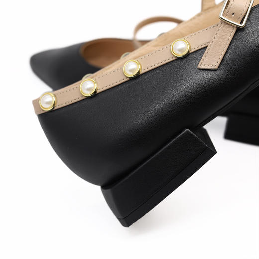 #断码特价37码#西班牙原产优雅舒适经典MaryJane玛丽珍款女款船鞋5704黑色 商品图9